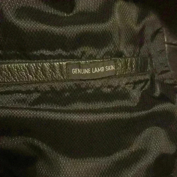 Adler Collection Genuine Leather Coat with belt Lamb Skin inside size Large - Picture 5 of 7